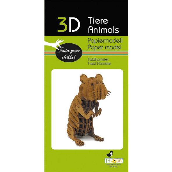 Field Hamster 3D Cardboard Model Kit Fridolin - for just $5.99! 