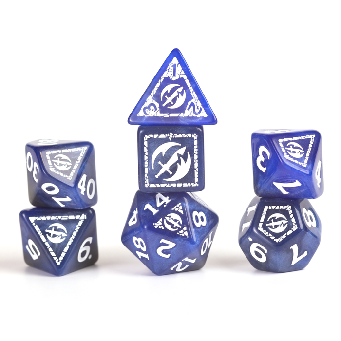 D&D Adventure Dice Set - Fighter Edition | Blue 17pc Collection - for just $24.99! 