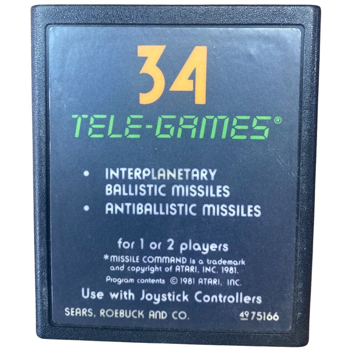 Missile Command - Atari 2600 - Premium Video Games - Just $2.99! Shop now at Retro Gaming of Denver