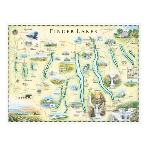 Finger Lakes New York 1000 Piece Jigsaw Puzzle Xplorer Maps - for just $24.99! 