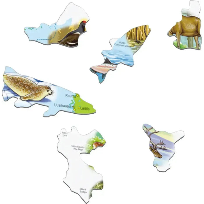 Finland Map & Animals 78 Piece Tray Jigsaw Puzzle Larsen - for just $11.99! 