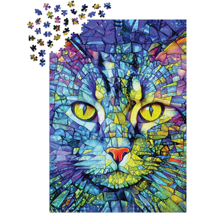 Fiona the Stained Glass Cat 1000 Piece Jigsaw Puzzle Enjoy - for just $24.99! 