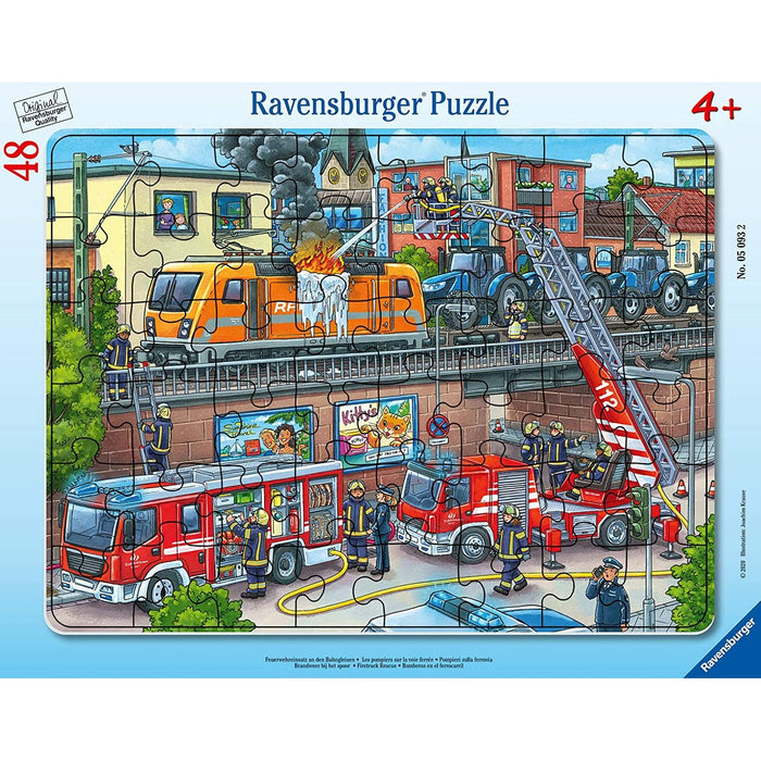 Firetruck Rescue 48 Piece Tray Jigsaw Puzzle Ravensburger - for just $7.99! 