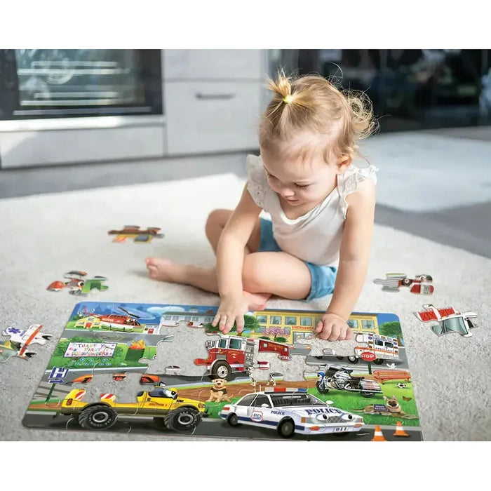 First Responders 35 Piece Floor Jigsaw Puzzle Cobble Hill - for just $19.99! 