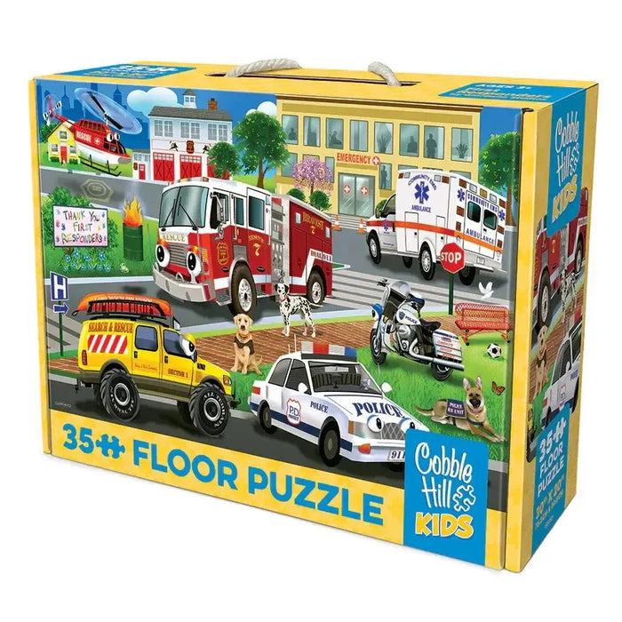 First Responders 35 Piece Floor Jigsaw Puzzle Cobble Hill - for just $19.99! 