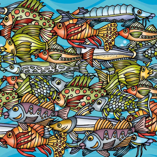 Fish Color Mix Q 72 Piece Pocket Jigsaw Puzzle Curiosi - for just $6.99! 
