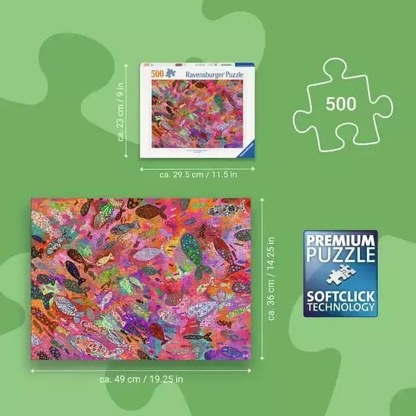 Fish in Fuchsia 500 Piece Jigsaw Puzzle Ravensburger - for just $19.99! 