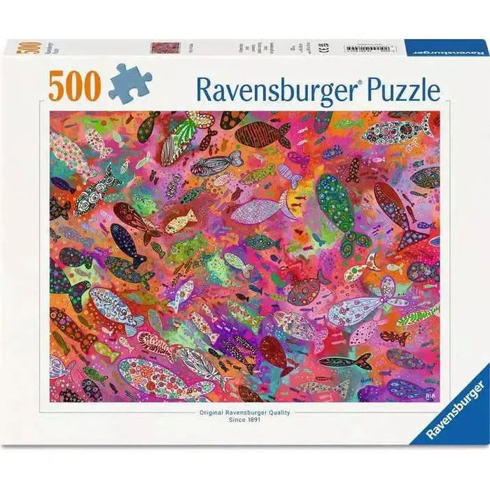 Fish in Fuchsia 500 Piece Jigsaw Puzzle Ravensburger - for just $19.99! 