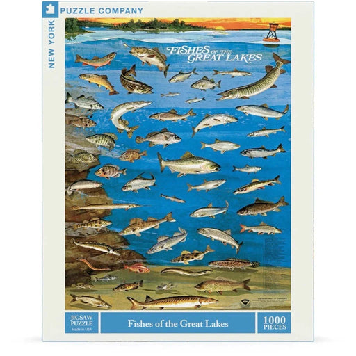 Fishes of the Great Lakes 1000 Piece Jigsaw Puzzle NYPC - for just $24.99! 