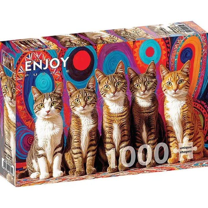 Five Cats 1000 Piece Jigsaw Puzzle Enjoy - for just $24.99! 