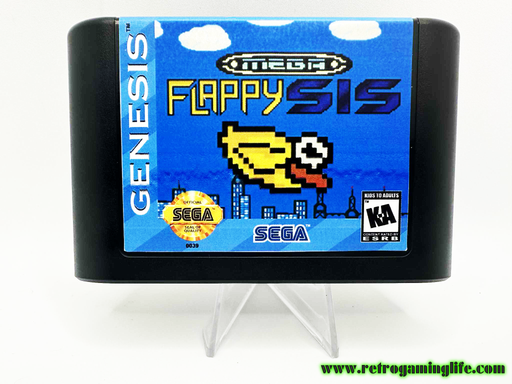 Mega Flappy Sis Sega Genesis Reproduction Cart Video Game - for just $19.99! 