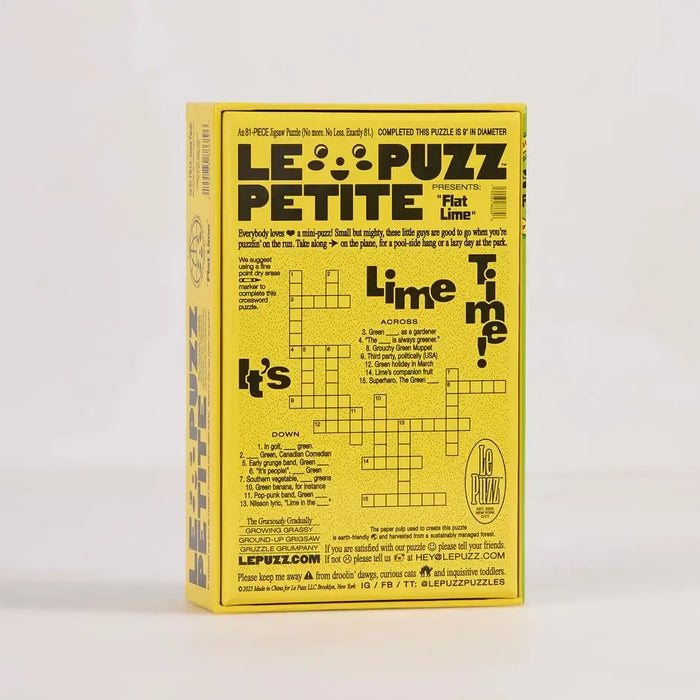Flat Lime 81 Piece Round Jigsaw Puzzle Le Puzz - for just $24.99! 
