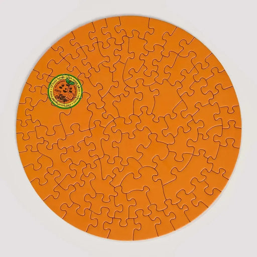 Flat Orange 81 Piece Round Jigsaw Puzzle Le Puzz - for just $24.99! 