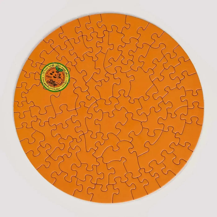 Flat Orange 81 Piece Round Jigsaw Puzzle Le Puzz - for just $24.99! 