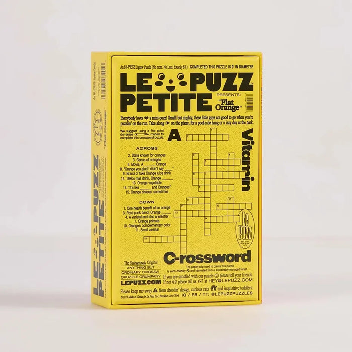 Flat Orange 81 Piece Round Jigsaw Puzzle Le Puzz - for just $24.99! 