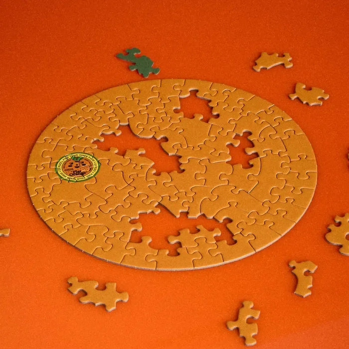 Flat Orange 81 Piece Round Jigsaw Puzzle Le Puzz - for just $24.99! 