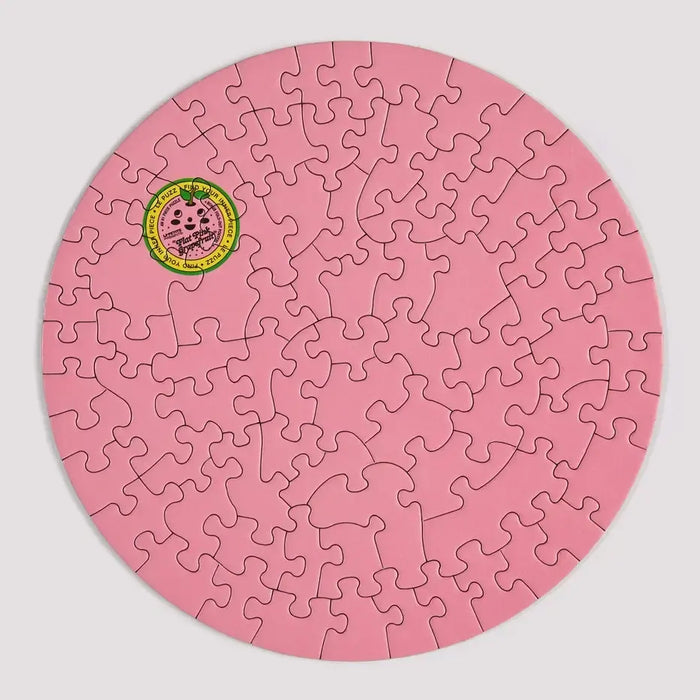 Flat Pink Grapefruit 81 Piece Round Jigsaw Puzzle Le Puzz - for just $24.99! 