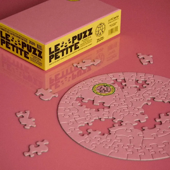 Flat Pink Grapefruit 81 Piece Round Jigsaw Puzzle Le Puzz - for just $24.99! 