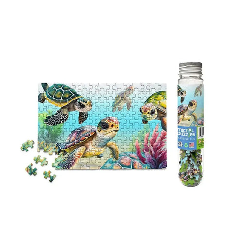 Flippin Awesome Sea Turtles 150 Piece Mini Jigsaw Puzzle Micro Puzzles - for just $10.99! 
