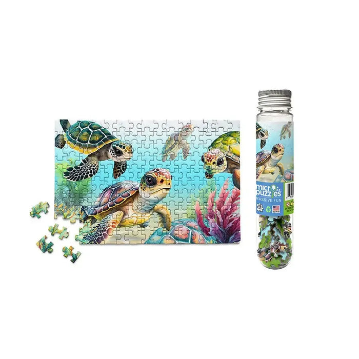 Flippin Awesome Sea Turtles 150 Piece Mini Jigsaw Puzzle Micro Puzzles - for just $10.99! 