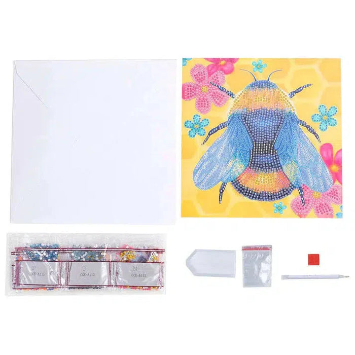 Floral Bumble Bee Crystal Art Card Kit Craft Buddy - for just $7.99! 
