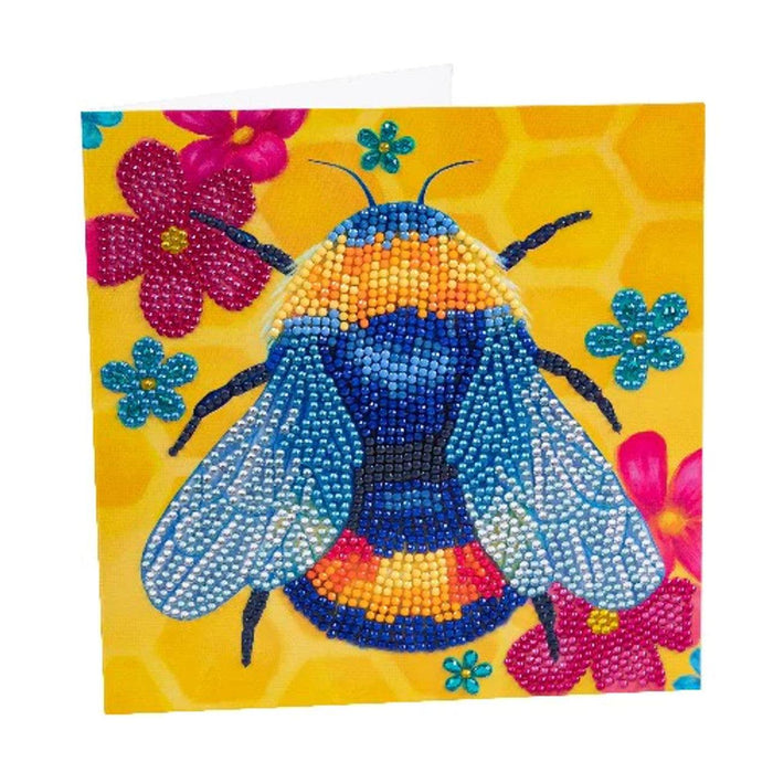 Floral Bumble Bee Crystal Art Card Kit Craft Buddy - for just $7.99! 