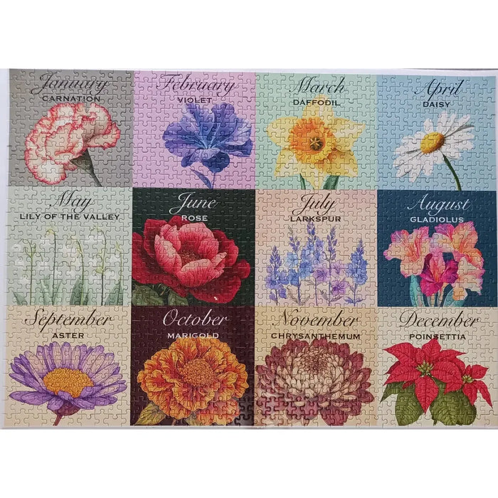 Floral Calendar 1000 Piece Jigsaw Puzzle Snappy - for just $34.99! 