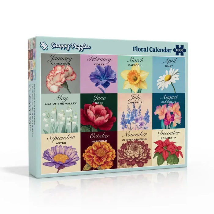 Floral Calendar 1000 Piece Jigsaw Puzzle Snappy - for just $34.99! 