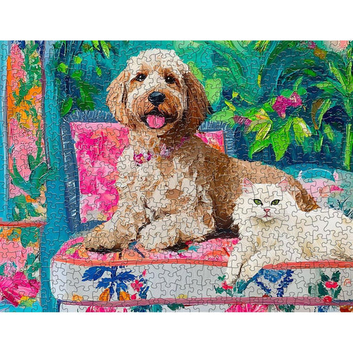 Floral Companions 500 Piece Jigsaw Puzzle Springbok - for just $17.99! 