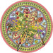 Floral Compass by Erin E. Hunter 500 Piece Round Jigsaw Puzzle Pomegranate - for just $23.99! 