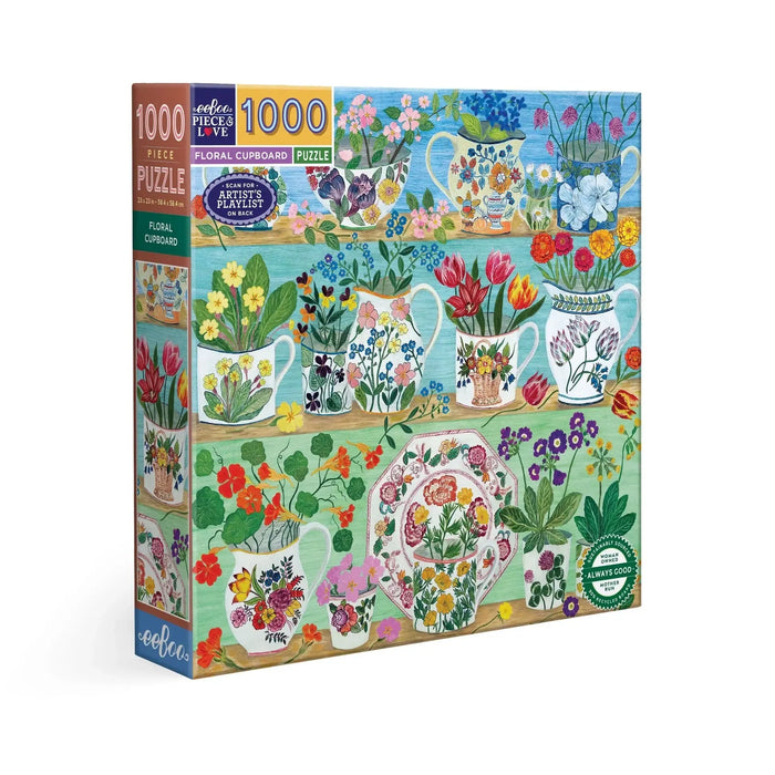 Floral Cupboard 1000 Piece Jigsaw Puzzle eeBoo - for just $26.99! 