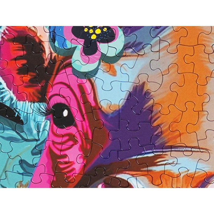 Floral Hippo Pop 500 Piece Jigsaw Puzzle Springbok - for just $17.99! 