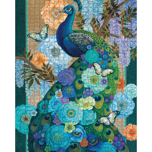 Floral Peacock by David Galchutt 1000 Piece Jigsaw Puzzle Pomegranate - for just $24.99! 