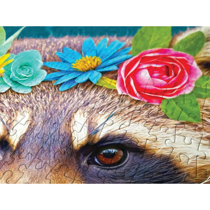 Floral Raccoon 1000 Piece Jigsaw Puzzle Enjoy - for just $24.99! 