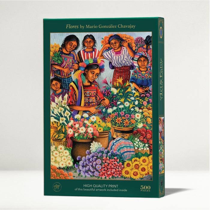 Flores 500 Piece Premium Jigsaw Puzzle Art & Fable - for just $27.99! 