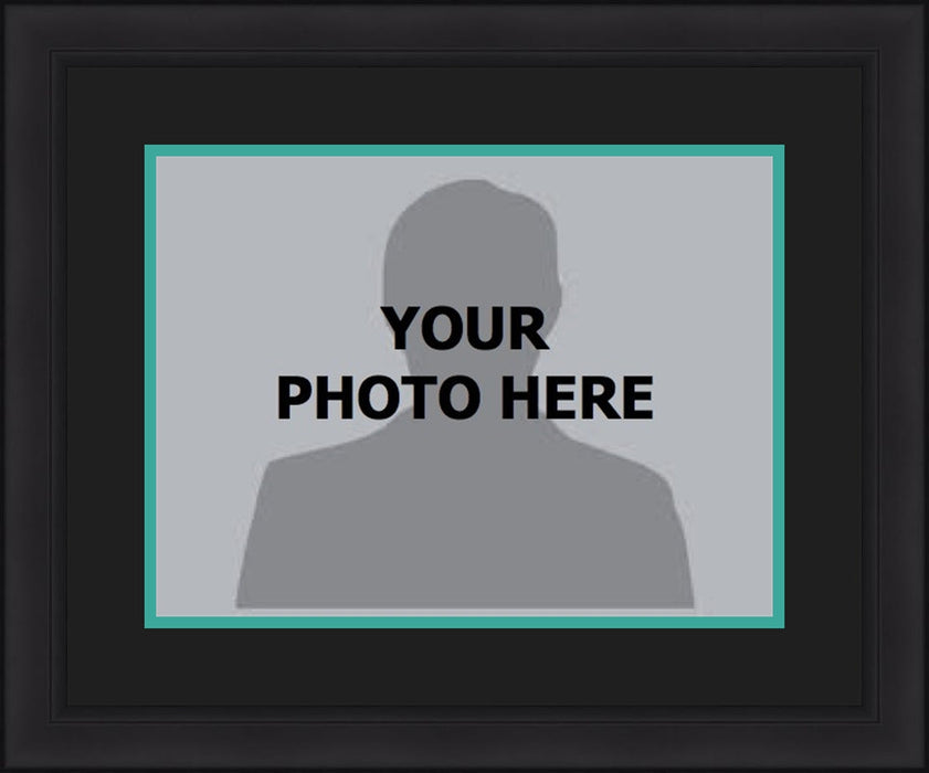 MLB Baseball Photo Picture Frame Kit - Miami Marlins (Black Matting, Teal Trim) - for just $29.99! 