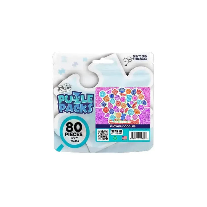 Flower Doodles 80 Piece Mini Jigsaw Puzzle Micro Puzzles - for just $9.99! 