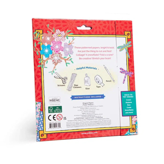 Flower Patterns Origami Papers Kit eeBoo - for just $13.99! 