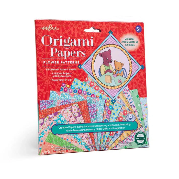 Flower Patterns Origami Papers Kit eeBoo - for just $13.99! 
