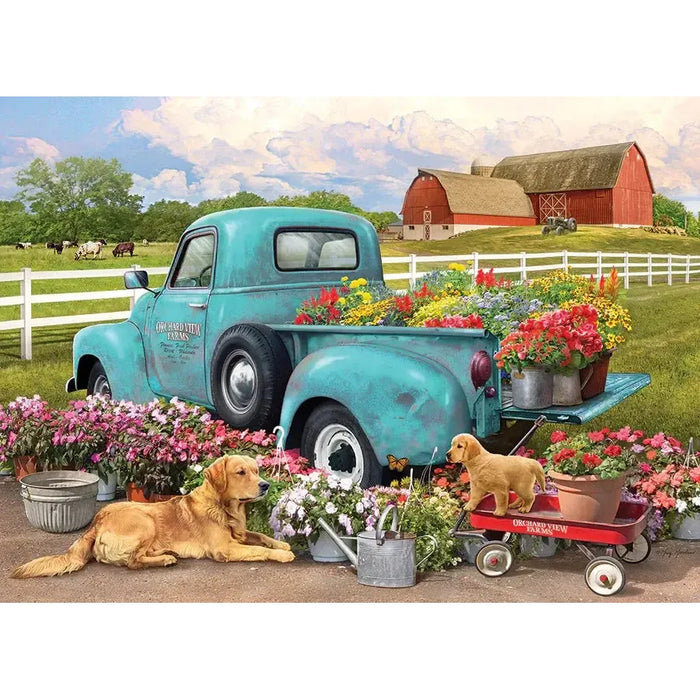 Flower Truck 1000 Piece Jigsaw Puzzle Cobble Hill - for just $19.99! 