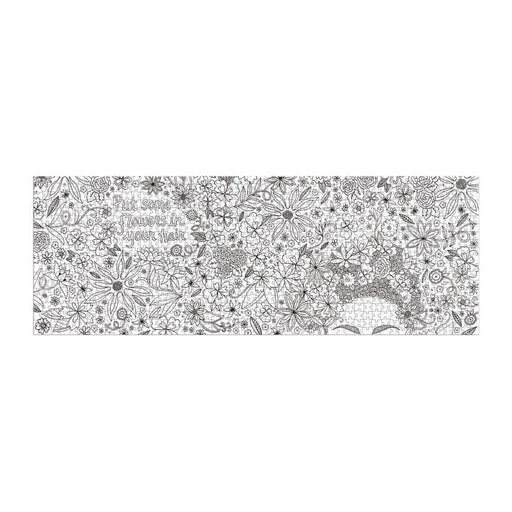 Flowers In Your Hair Color-In 1000 Piece Panoramic Jigsaw Puzzle Galison - for just $19.99! 