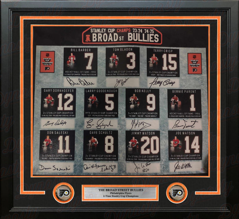 Broad Street Bullies Philadelphia Flyers Autographed 16" x 20" Framed Hockey Photo - 11 Autographs - for just $349.99! 