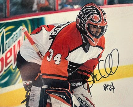 John Vanbiesbrouck in Action Philadelphia Flyers Autographed 8" x 10" Hockey Photo - for just $39.99! 