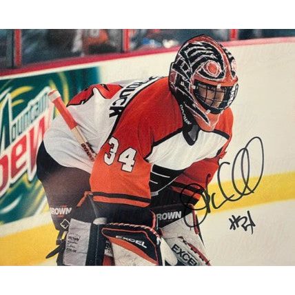 John Vanbiesbrouck in Action Philadelphia Flyers Autographed 8" x 10" Hockey Photo - Premium Autographed Hockey Photos - Just $39.99! Shop now at Retro Gaming of Denver