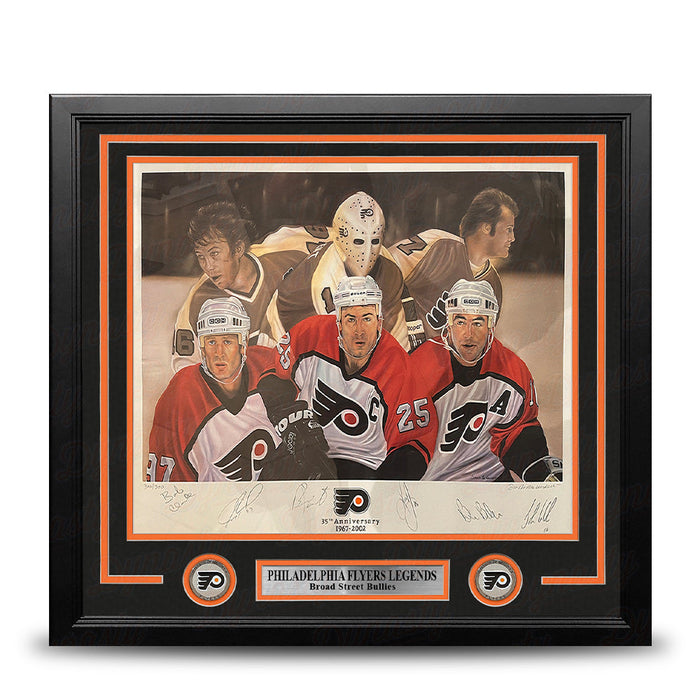 Philadelphia Flyers Autographed 19x25 Lithograph - Clarke, Roenick, Parent, Primeau, Barber, LeClair - for just $499.99! 