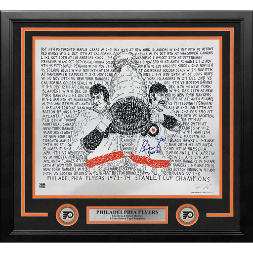 Bernie Parent Philadelphia Flyers Autographed 16" x 20" Framed Hockey Word-Art Photo - Premium Autographed Framed Hockey Photos - Just $149.99! Shop now at Retro Gaming of Denver