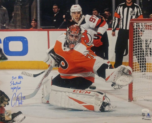 Carter Hart Philadelphia Flyers First Career Shutout Autographed NHL Hockey Photo - for just $29! 