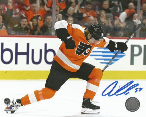 Oskar Lindblom First Goal Celebration Philadelphia Flyers Autographed 16" x 20" Hockey Photo - for just $29! 