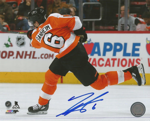 Travis Sanheim Shoot Autographed Philadelphia Flyers Hockey Photo - for just $29.99! 