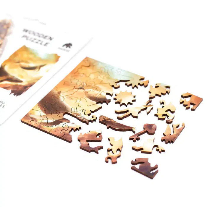 Flying Whales 40 Piece Mini Wooden Jigsaw Puzzle Geek Toys - for just $14.99! 